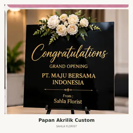 Papan Bunga Akrilik Ice Bsd